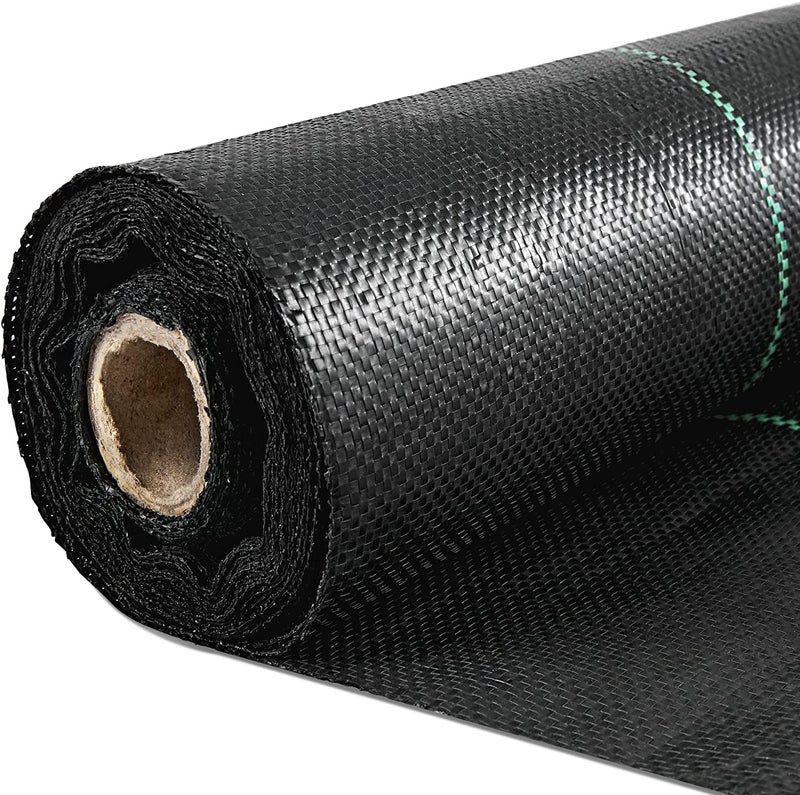 Happybuy 3FTx300FT حاجز الأعشاب القماش المناظر الثقيلة 3.2OZ، حصيرة حديقة حجب الأعشاب المنسوجة، قماش التحكم في الأعشاب في الحديقة، قماش تصريف الجيوتكستايل، قماش تنسيق الحدائق لتغطية الأرضيات - Image 1